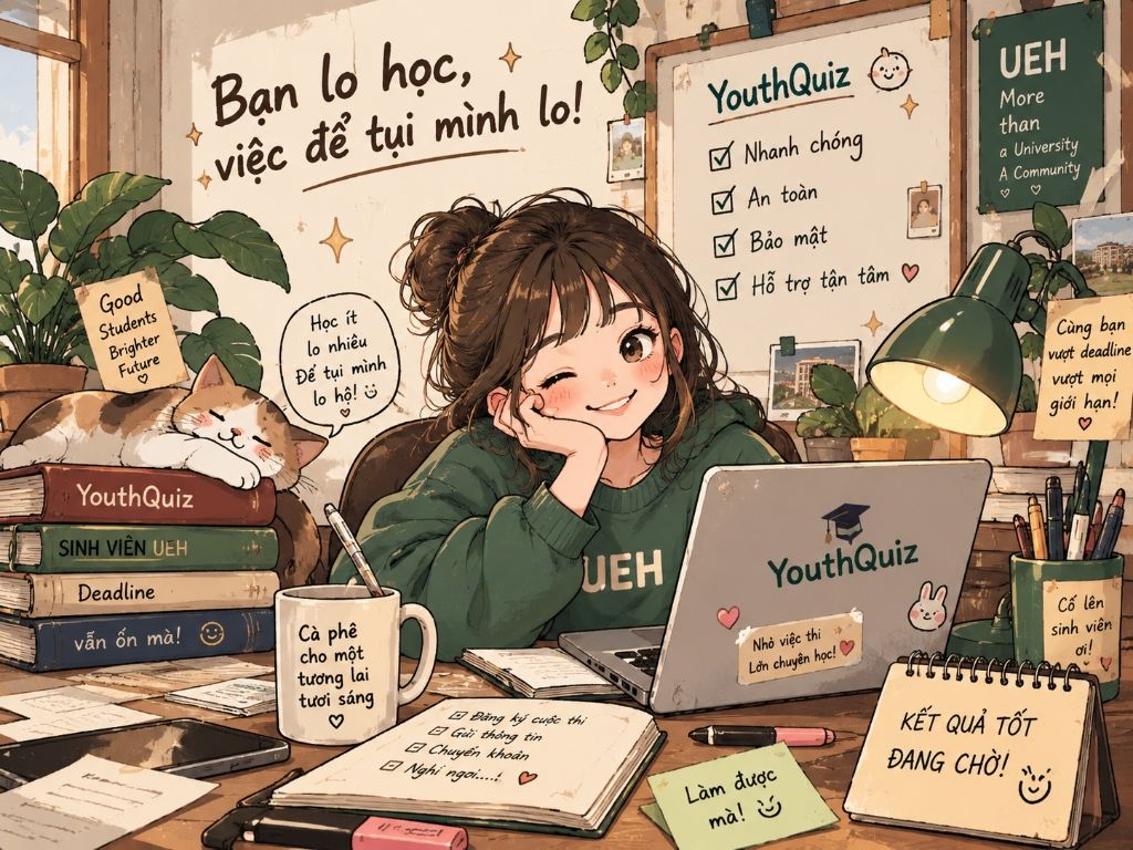 Sinh viên UEH học tập